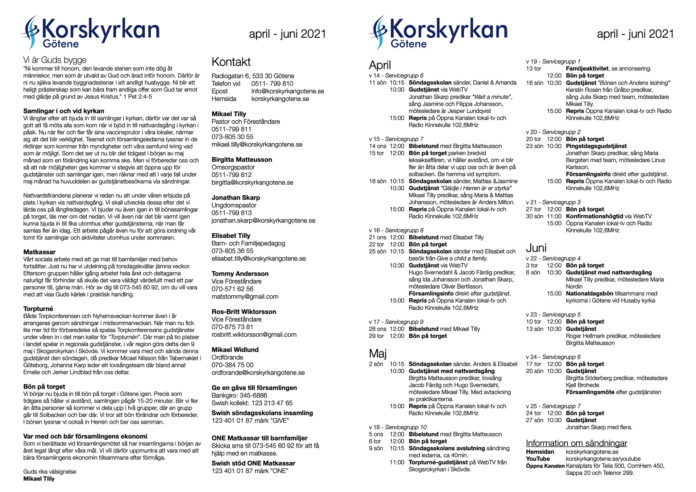 Programblad april 2021